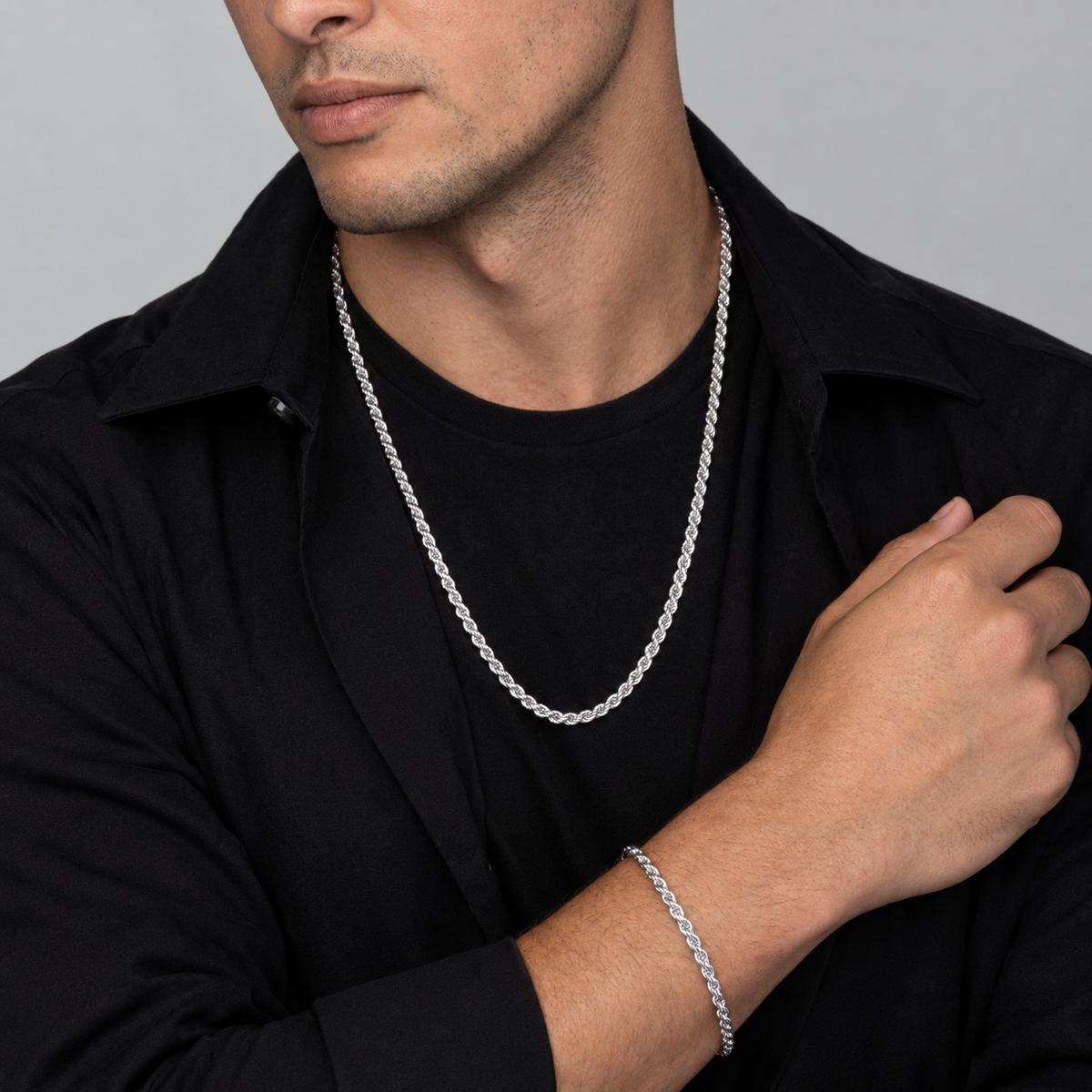 Rope Chain & Bracelet Set