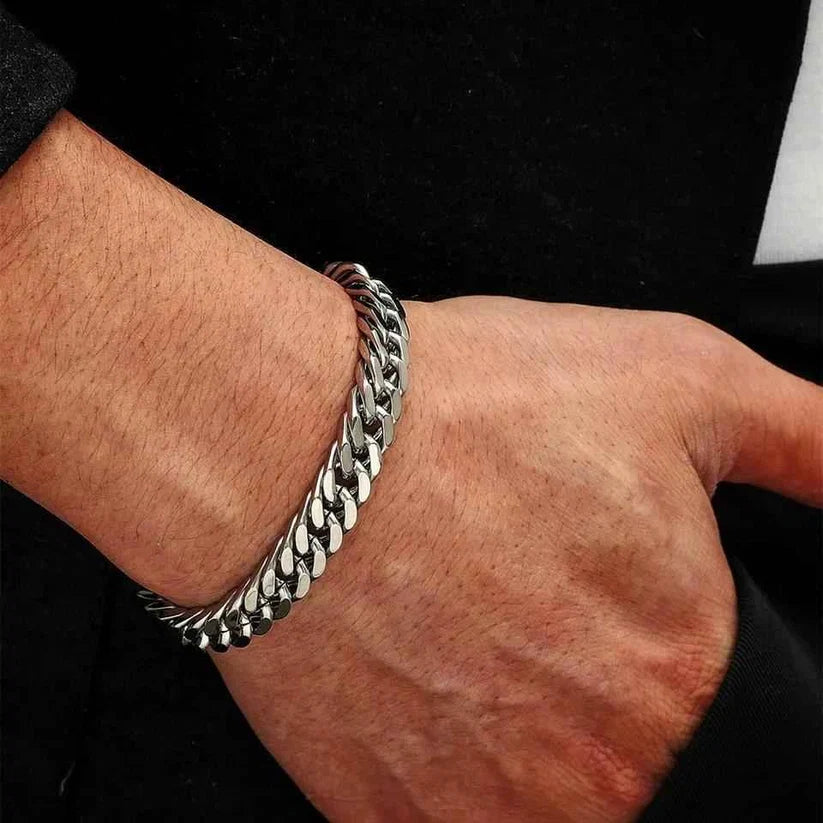 Cuban Bracelet [Flat] [6mm - Silver]